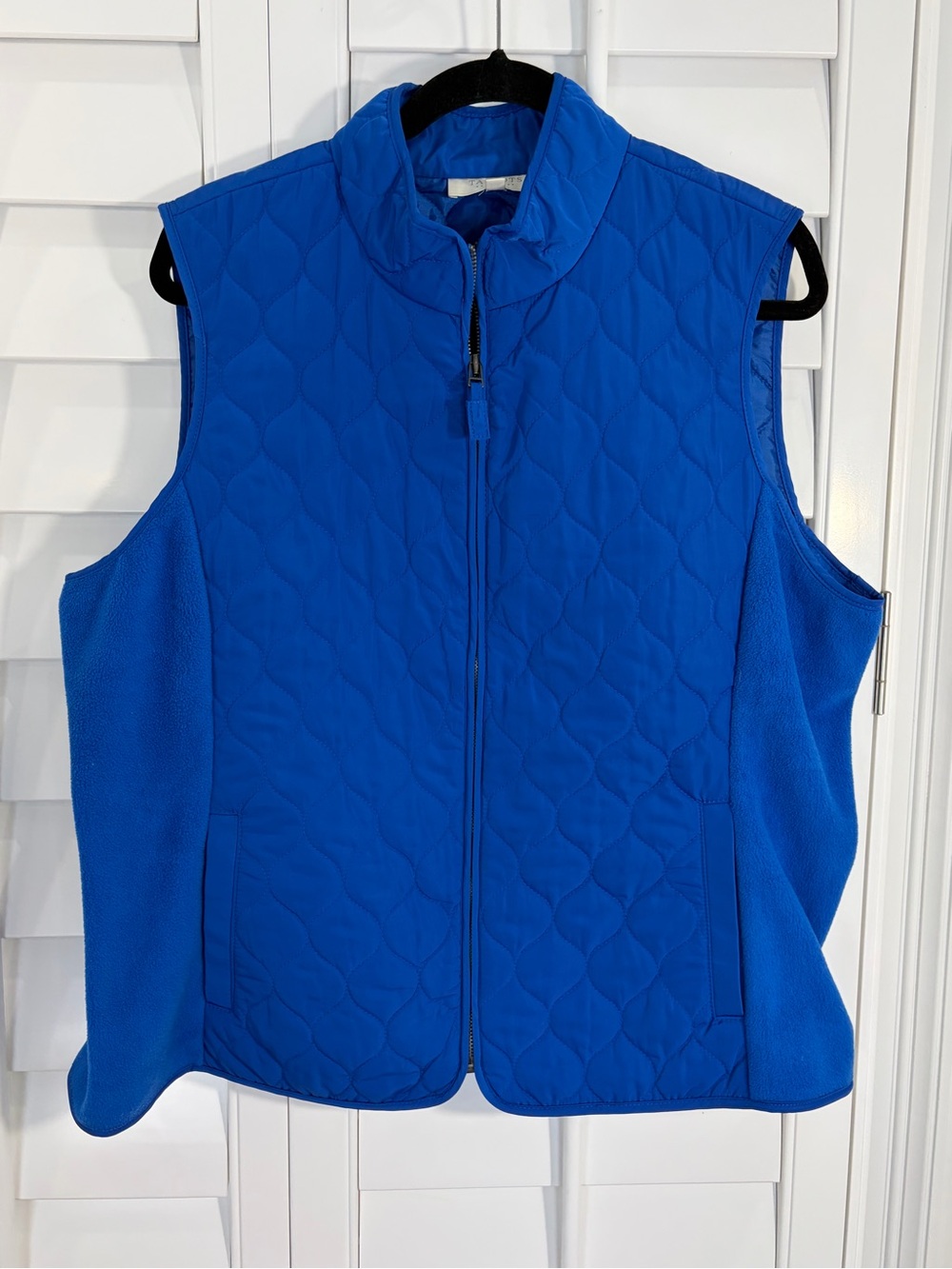 Talbots Royal Blue Quilted Zip Vest (XLP)